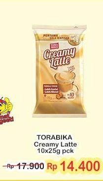 Promo Harga Torabika Creamy Latte per 10 sachet 25 gr - Indomaret