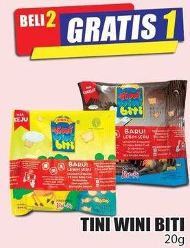 Promo Harga TINI WINI BITI Biskuit Crackers 20 gr - Hari Hari