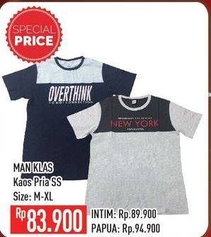 Promo Harga MAN KLAS Kaos Pria S/S M-XL  - Hypermart