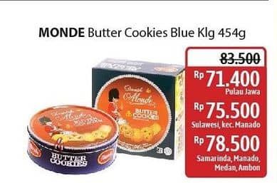 Promo Harga Monde Butter Cookies 454 gr - Alfamidi