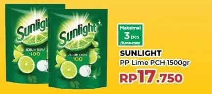 Promo Harga Sunlight Pencuci Piring Jeruk Nipis 100 1500 ml - Yogya