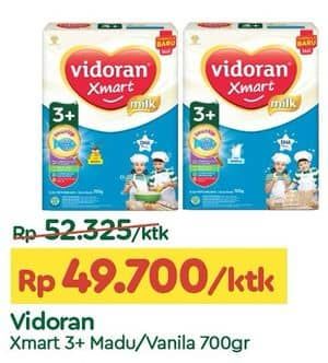 Promo Harga Vidoran Xmart 3+ Madu, Vanilla 725 gr - TIP TOP