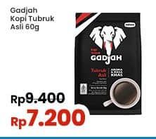 Promo Harga Gadjah Kopi Tubruk Asli 70 gr - Indomaret