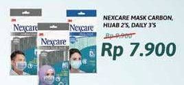 Promo Harga 3M NEXCARE Masker Carbon Hijab, Daily 2 pcs - Alfamidi