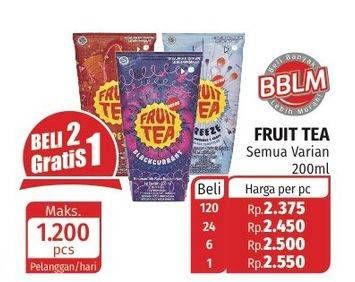 Promo Harga SOSRO Fruit Tea All Variants 200 ml - Lotte Grosir