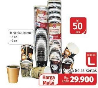 Promo Harga CHOICE L Gelas Plastik All Variants 50 pcs - Lotte Grosir