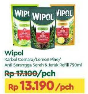 Promo Harga Wipol Karbol Wangi Cemara, Lemon, Sereh Jeruk 750 ml - TIP TOP
