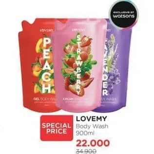 Promo Harga Lovemy Gel Body Wash 900 ml - Watsons