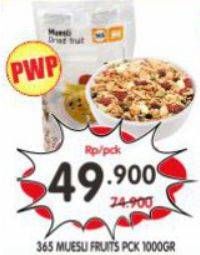 Promo Harga 365 Muesli Buah 1000 gr - Superindo