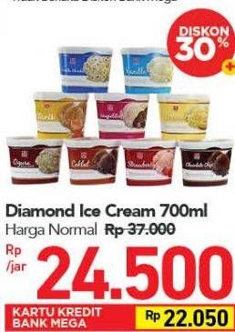 Promo Harga DIAMOND Ice Cream 700 ml - Carrefour