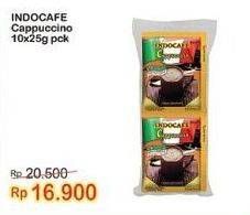 Promo Harga Indocafe Cappuccino per 10 sachet 25 gr - Indomaret