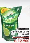 Promo Harga SUNLIGHT Pencuci Piring Jeruk Nipis 100 755 ml - LotteMart