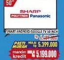 Promo Harga SHARP/POLYTRON/PANASONIC Smart/Android/Google TV 50 Inch  - Hypermart