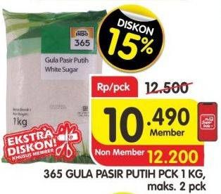 Promo Harga 365 Gula Pasir 1 kg - Superindo