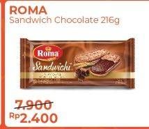 Promo Harga ROMA Sandwich Chocolate 216 gr - Alfamart