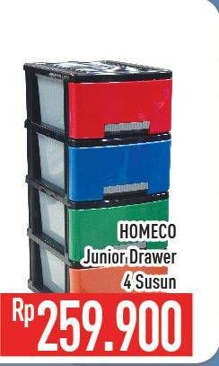 Promo Harga HOMECO Drawer 4 Susun  - Hypermart