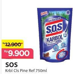 Promo Harga SOS Karbol Wangi Classic Pine 800 ml - Alfamart