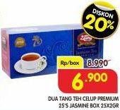 Promo Harga 2tang Teh Celup Jasmine Tea Premium per 25 pcs 2 gr - Superindo