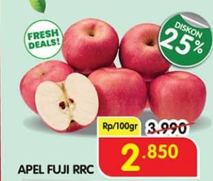 Promo Harga Apel Fuji RRC per 100 gr - Superindo