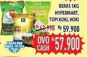 Promo Harga HYPERMART/HOKI/TOPI KOKI Beras 5Kg  - Hypermart