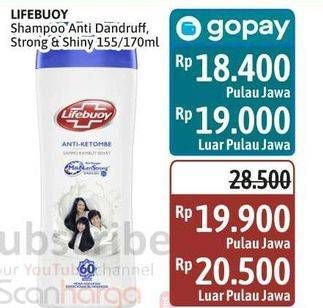 Promo Harga Lifebuoy Shampoo Anti Dandruff, Strong Shiny 170 ml - Alfamidi
