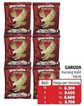 Promo Harga GARUDA Kacang Kulit per 10 pcs 16 gr - Lotte Grosir