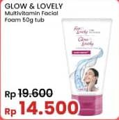 Promo Harga Glow & Lovely (fair & Lovely) Facial Foam Brightening Multi Vitamin 50 gr - Indomaret