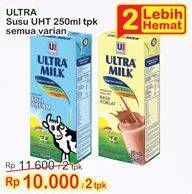 Promo Harga ULTRA MILK Susu UHT All Variants per 2 pcs 250 ml - Indomaret