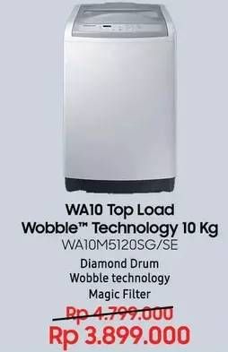 Promo Harga SAMSUNG WA10M5120 | Washing Machine Top Load 10kg  - LotteMart