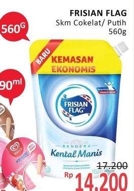 Promo Harga FRISIAN FLAG Susu Kental Manis Cokelat, Putih 560 gr - Alfamidi