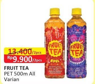Promo Harga SOSRO Fruit Tea All Variants per 2 botol 500 ml - Alfamart