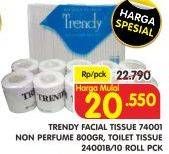 Promo Harga TRENDY Facial Tissue/Toilet Tissue  - Superindo
