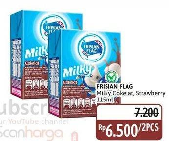 Promo Harga Frisian Flag Susu UHT Milky Chocolate, Strawberry 115 ml - Alfamidi