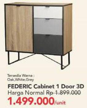 Promo Harga FEDERIC Cabinet 1 Door 3 D  - Carrefour