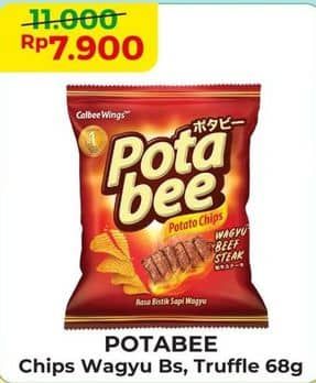 Promo Harga Potabee Snack Potato Chips Wagyu Beef Steak, Black Truffle 65 gr - Alfamart
