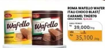 Promo Harga Roma Wafello Choco Blast, Butter Caramel 287 gr - Carrefour