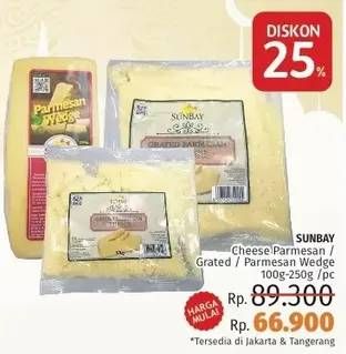 Promo Harga SUNBAY Cheese Parmesan Grated, Wedge  - LotteMart
