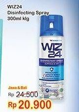 Promo Harga WIZ 24 Disinfectant Spray Surface & Air 300 ml - Indomaret