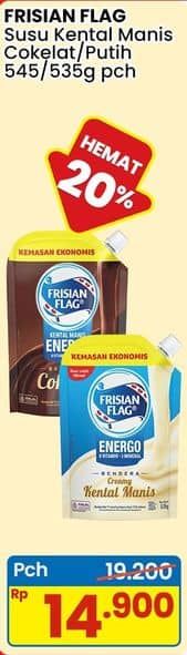 Promo Harga Frisian Flag Susu Kental Manis Cokelat, Putih 535 gr - Indomaret