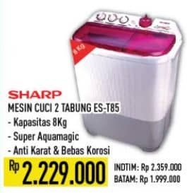 Promo Harga Sharp ES-T85CR | Washing Machine  - Hypermart