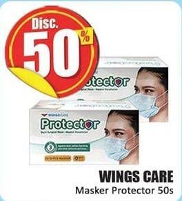Promo Harga WINGS CARE Protector Daily Masker Kesehatan 50 pcs - Hari Hari