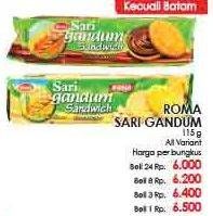 Promo Harga ROMA Sari Gandum All Variants 115 gr - LotteMart
