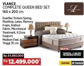 Promo Harga Lady Americana Viance Complete Queen Bed Set  - COURTS