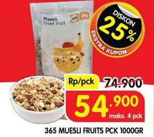 Promo Harga 365 Muesli Buah 1000 gr - Superindo