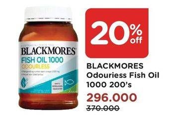 Promo Harga BLACKMORES Odourless Fish Oil 200 pcs - Watsons