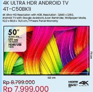 Promo Harga SHARP 4T-C50BK1I | Android UHD TV 50"  - Courts