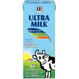 Promo Harga Ultra Milk Susu UHT Full Cream 250 ml - Alfamart