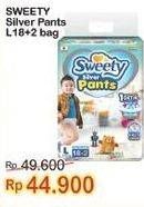 Promo Harga Sweety Silver Pants L18+2 20 pcs - Indomaret