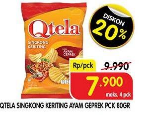Promo Harga QTELA Singkong Keriting Ayam Geprek 80 gr - Superindo