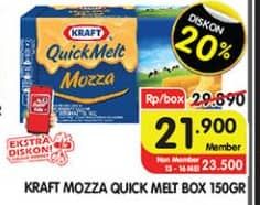 Promo Harga Kraft Quick Melt Mozza 165 gr - Superindo